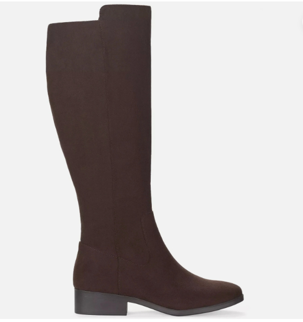 Style&Co. Charmaneef Boots Womens Size 8.5 Brown Suede Mid Calf Riding Boots